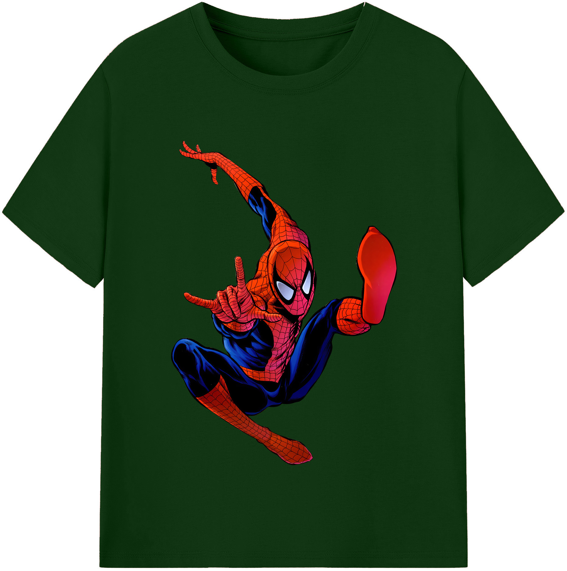 （画像用） Spider Man スパイダーマン 綿100％半袖Tシャツ（フロントプリント）